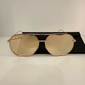PreOwned Dior Gold-Toned Aviator Sunglasses w/ Case & Box
